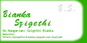 bianka szigethi business card